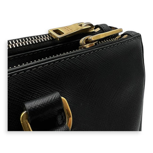 Prada Galleria Top Handle Bag Black in Saffiano Leather, Gold hardware_15