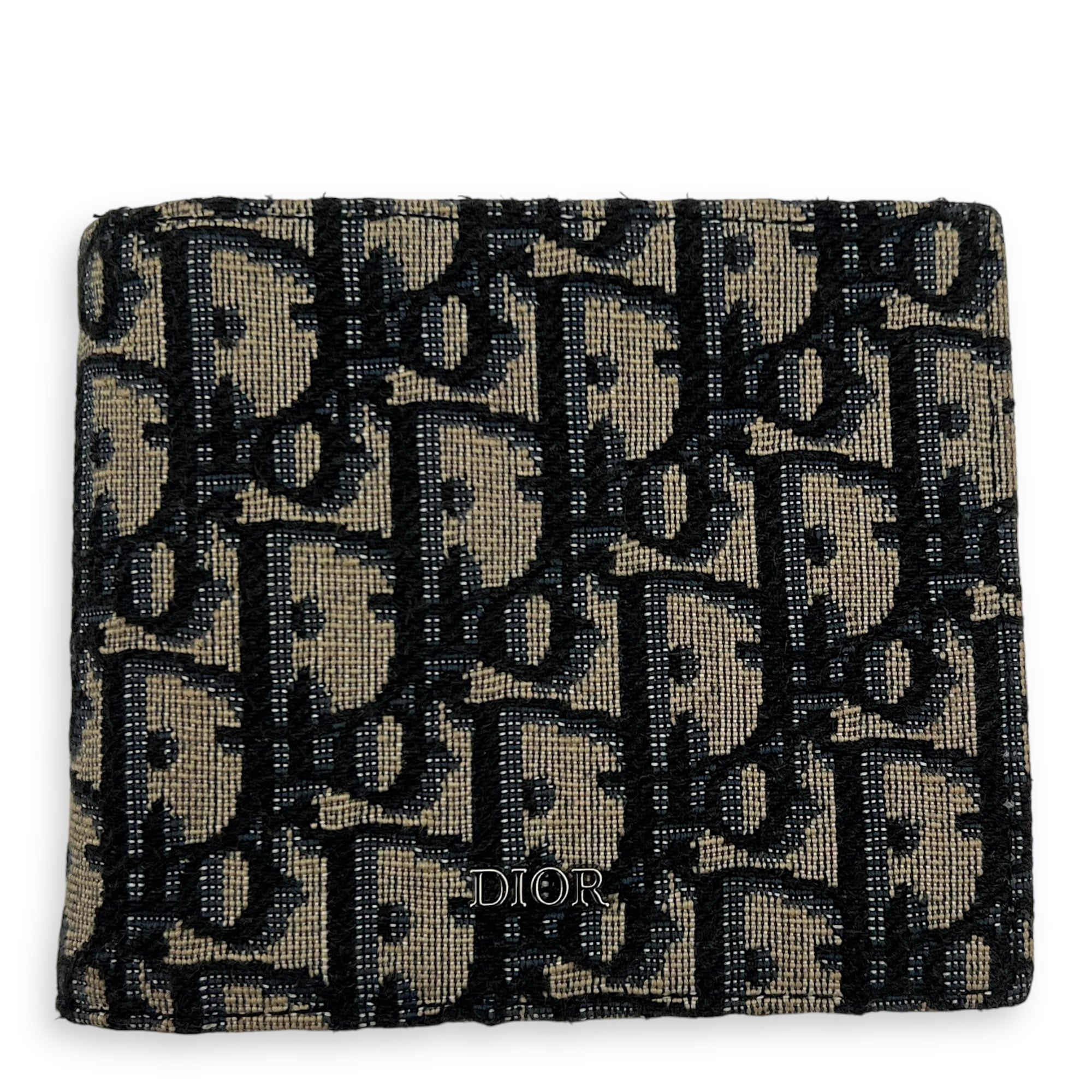 Christian Dior Oblique Wallet Blue in Jacquard_1