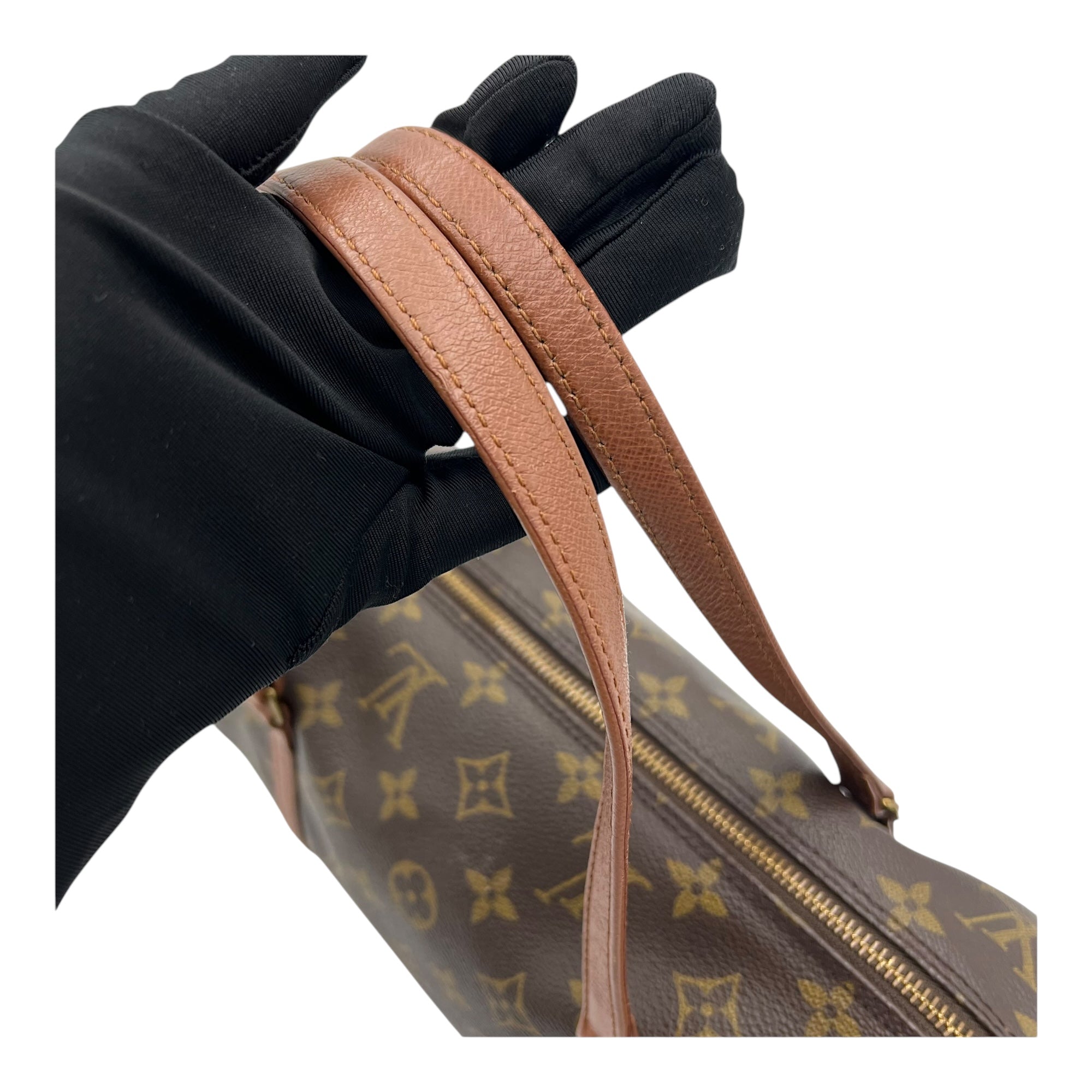 Louis Vuitton Papillon Top Handle Bag Brown in Monogram Coated Canvas, Gold hardware_15