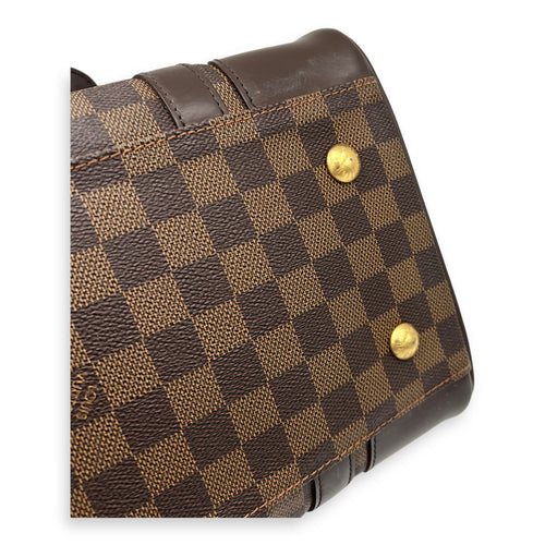 Louis Vuitton Berkeley Top Handle Bag Brown in Coated Canvas, Gold hardware_13