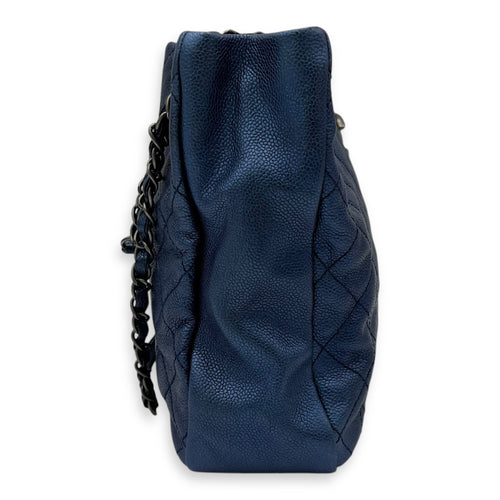Chanel Others Tote Bag Blue in Caviar Leather, Ruthenium hardware_3