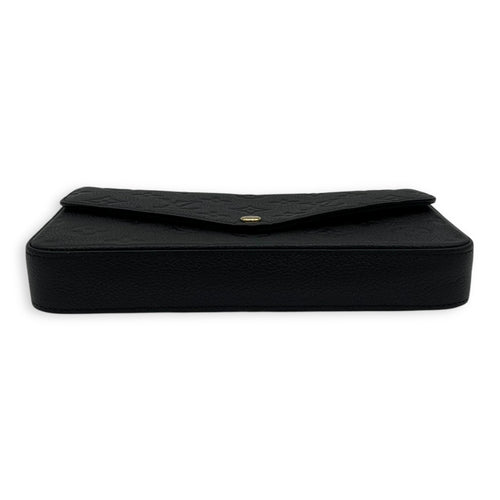 Louis Vuitton Felicie Wallet On Chain Black in Monogram Empreinte Leather, Gold hardware_5