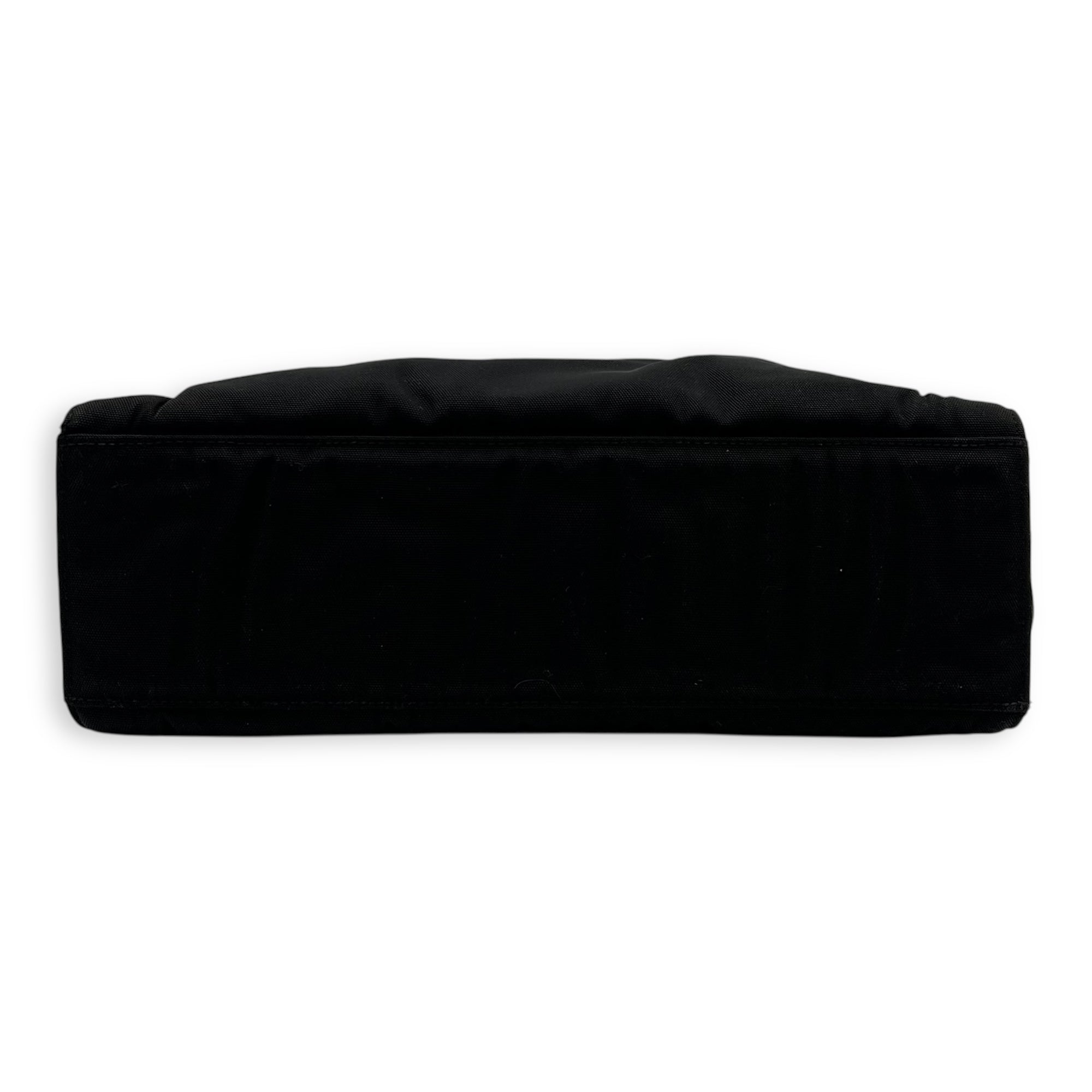 Gucci Bamboo Top Handle Bag Black in Nylon_5