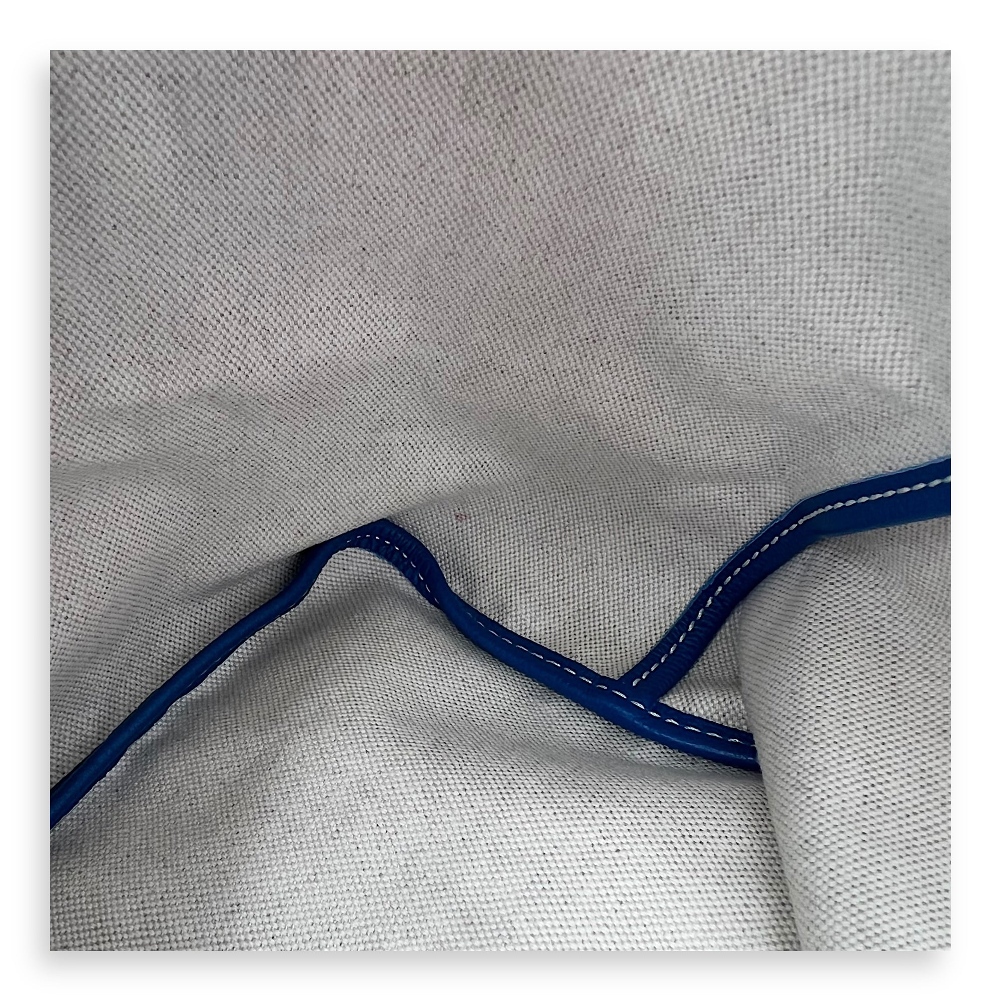 Goyard Saint Louis Tote Bag Blue in Coated Canvas, Silver hardware_7