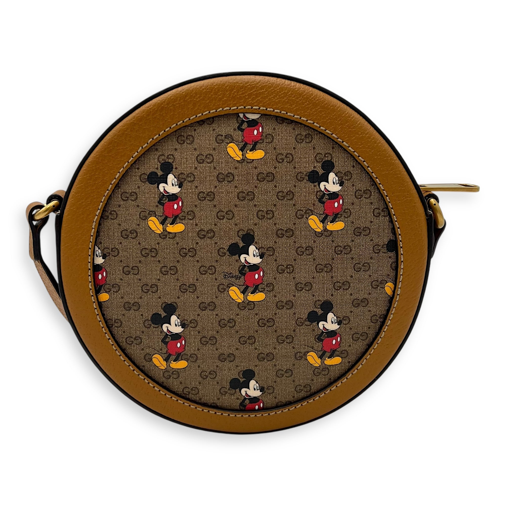 Gucci Round Interlocking x Disney Shoulder Bag Brown in Coated Canvas, Gold hardware_2