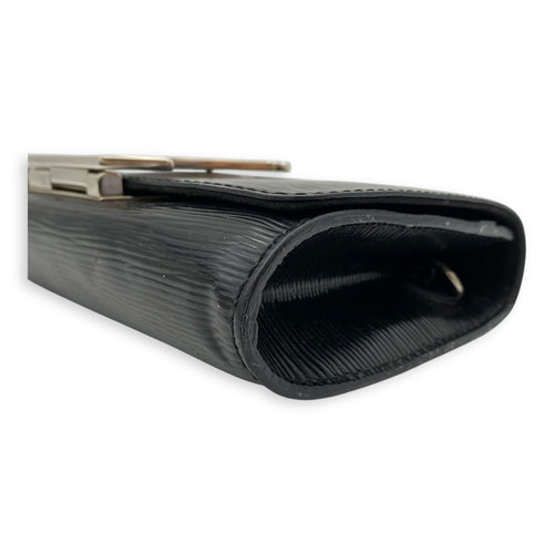 Louis Vuitton Louise Wallet On Chain Small Black in Epi Leather, Silver hardware_9