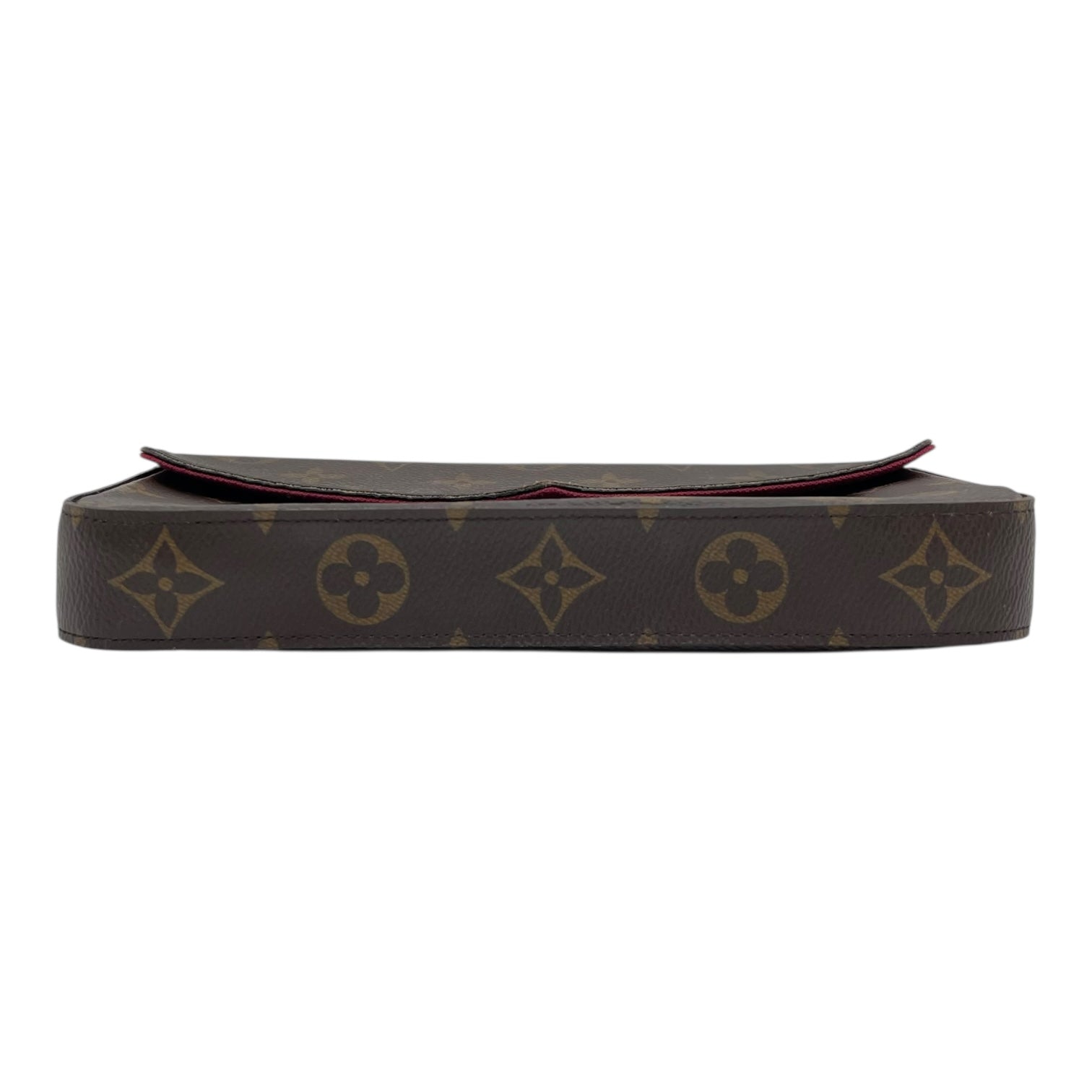 Louis Vuitton Felicie Wallet On Chain Brown in Monogram Coated Canvas, Gold hardware_5