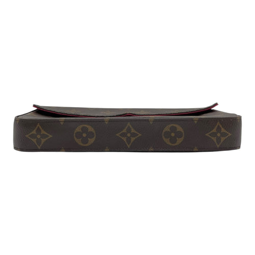 Louis Vuitton Felicie Wallet On Chain Brown in Monogram Coated Canvas, Gold hardware_5