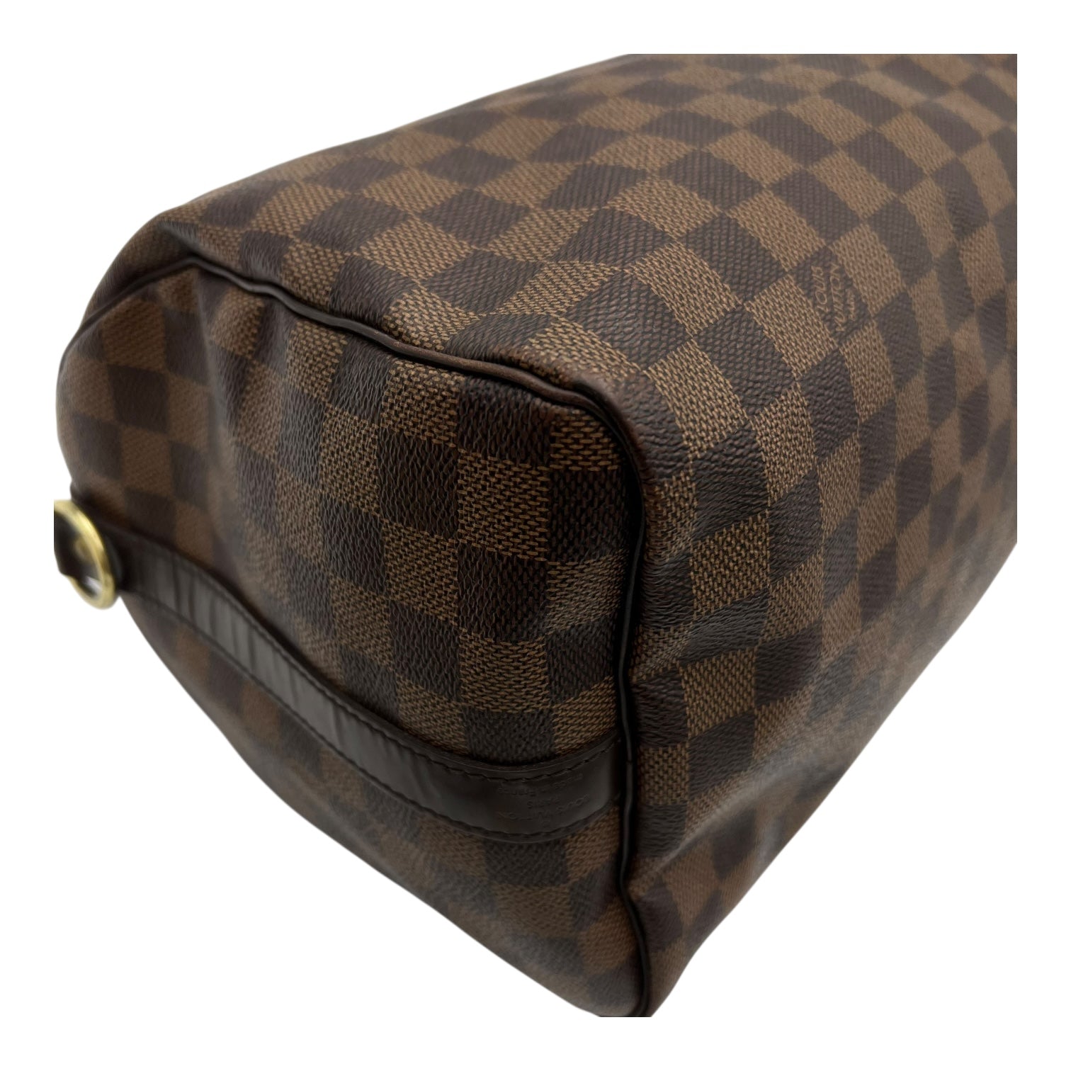 Louis Vuitton Speedy Top Handle Bag 30 Brown in Canvas, Gold hardware_12