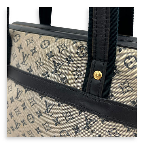 Louis Vuitton Josephine Shoulder Bag Grey in Jacquard, Gold hardware_12