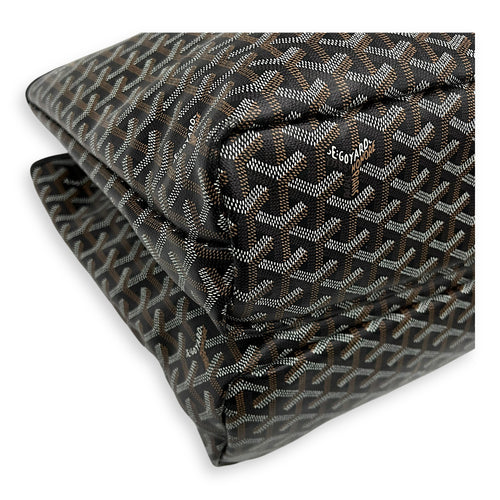 Goyard Isabelle Tote Bag Black in Coated Canvas, Silver hardware_8