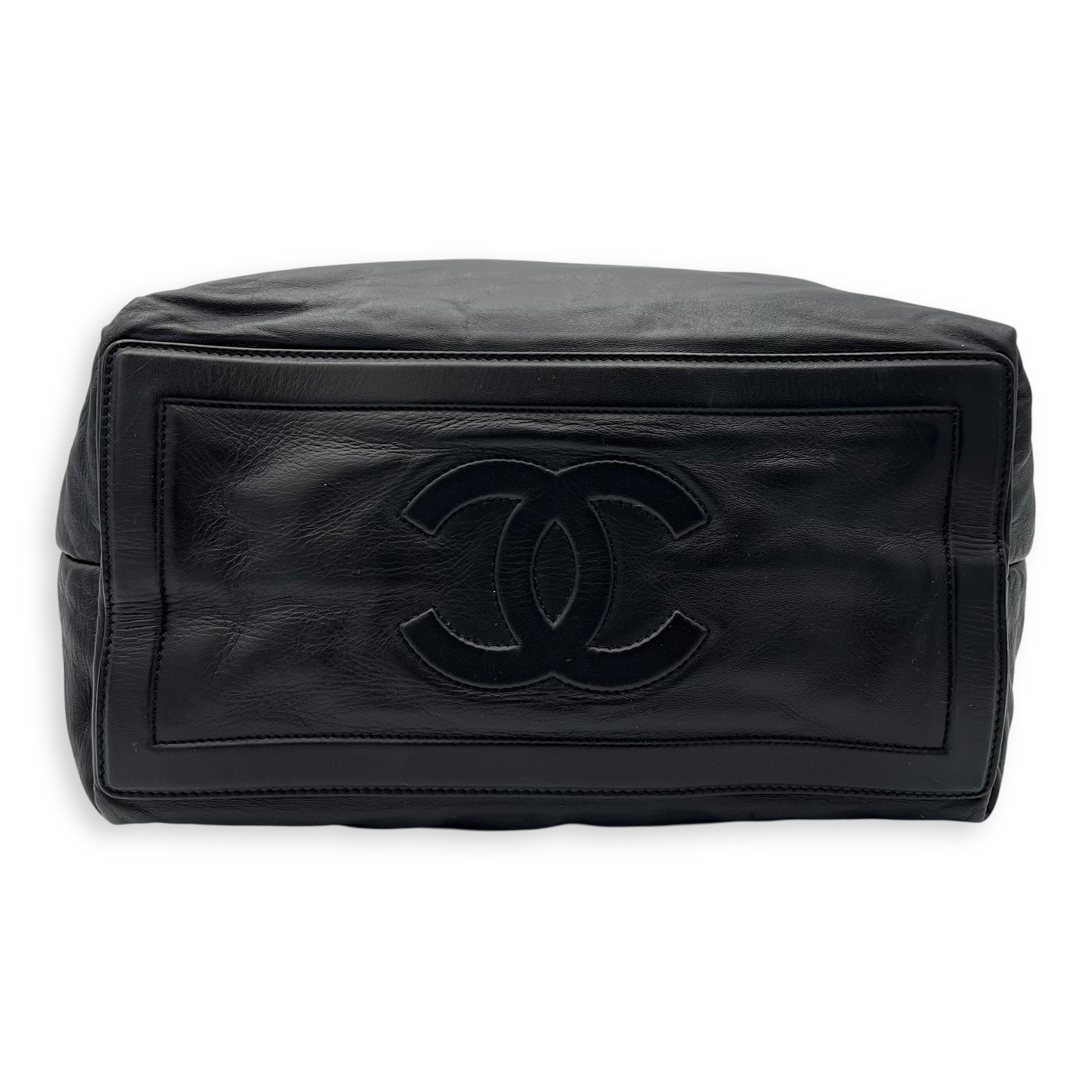 Chanel Reversible Cocoon Black Top Handle Bag in Calfskin, Silver hardware_5