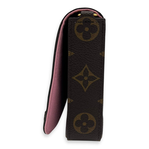 Louis Vuitton Vivienne Christmas Felicie Brown Wallet On Chain in Monogram Coated Canvas, Gold hardware_4