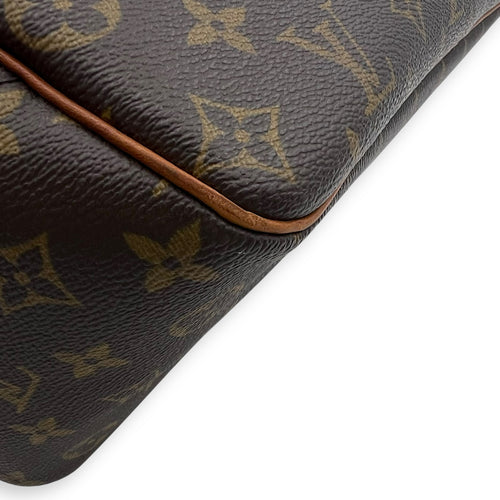 Louis Vuitton Trouville Top Handle Bag Brown in Monogram Coated Canvas, Gold hardware_14