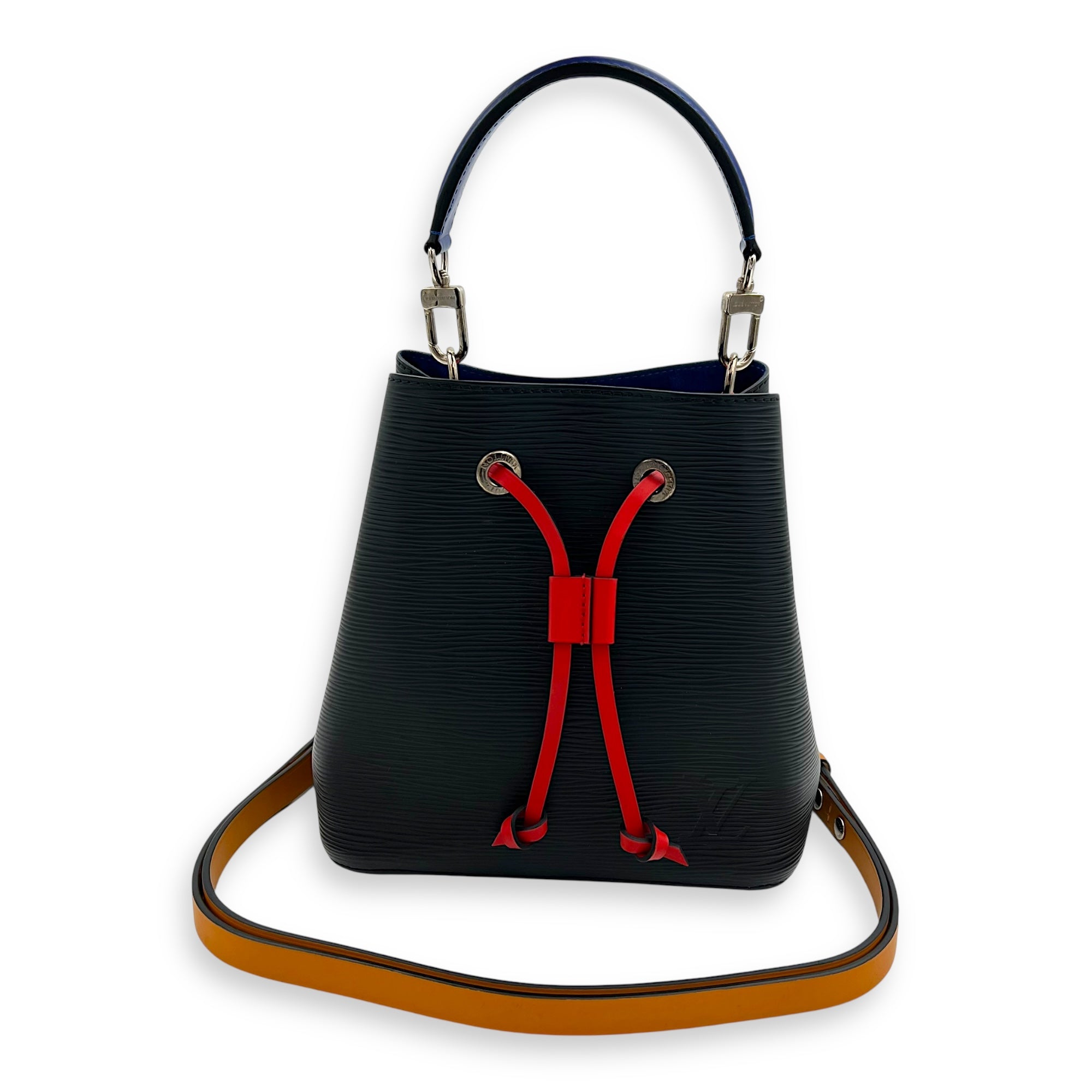 Louis Vuitton NeoNoe Shoulder Bag BB Black in Epi Leather, Silver hardware_15