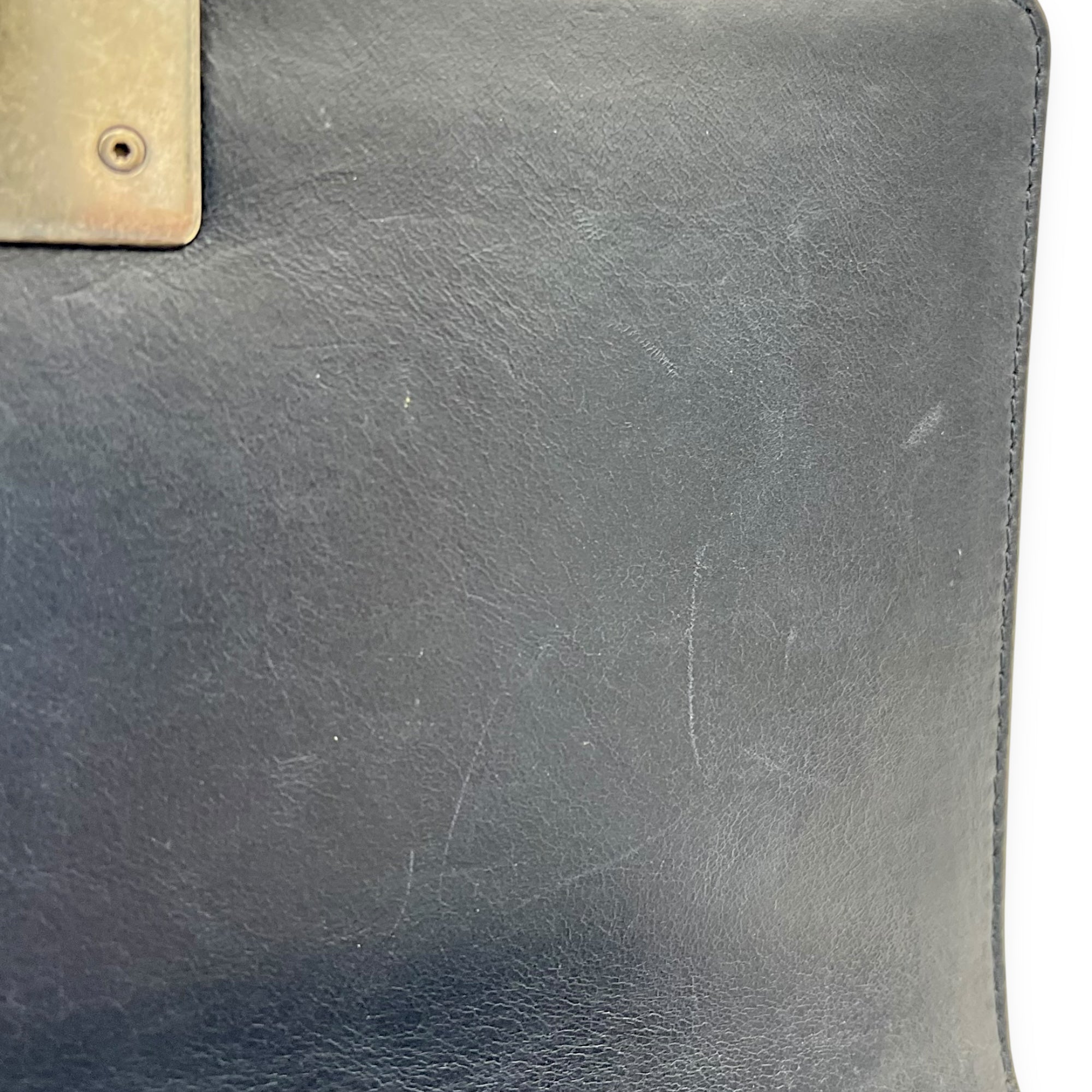 Chanel Boy Medium Blue Shoulder Bag in Lambskin, Ruthenium hardware_15
