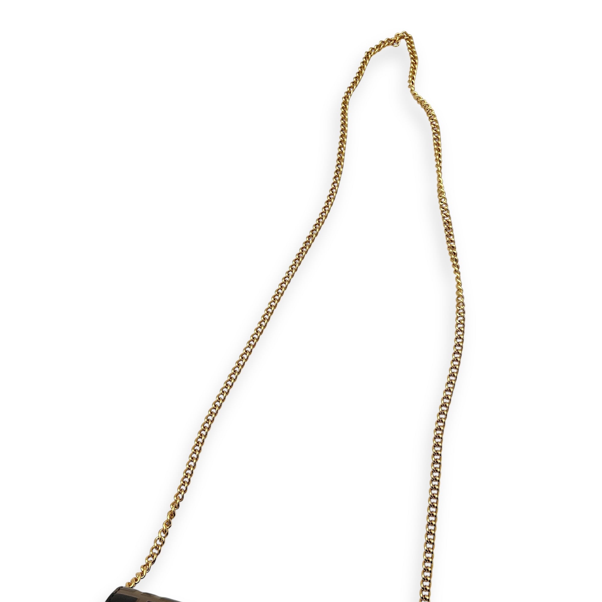 Fendi Zucca Wallet On Chain Multi-colour in Calfskin, Gold hardware_15
