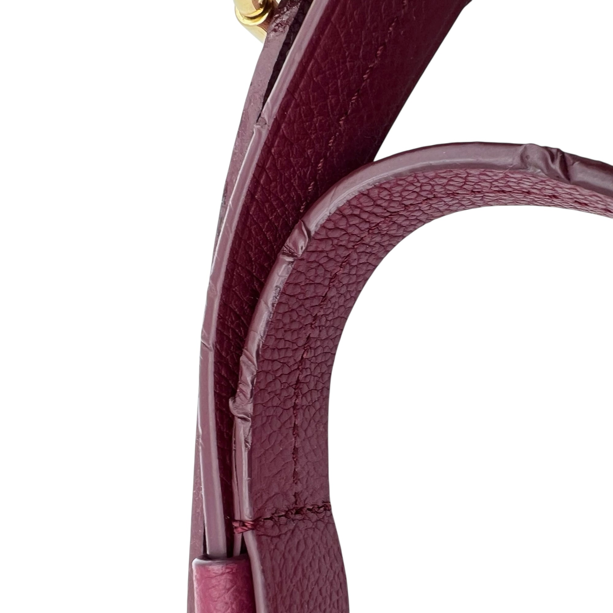 Louis Vuitton Speedy Bandouliere Top Handle Bag Red in Monogram Empreinte Leather, Gold hardware_15