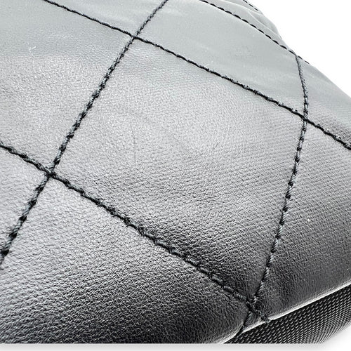 Chanel Paris Biarritz Tote Bag Black in Coated Canvas, Silver hardware_15