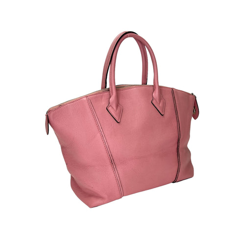 Soft Lockit PM Pink Top Handle Bag in Calfskin, Silver hardware