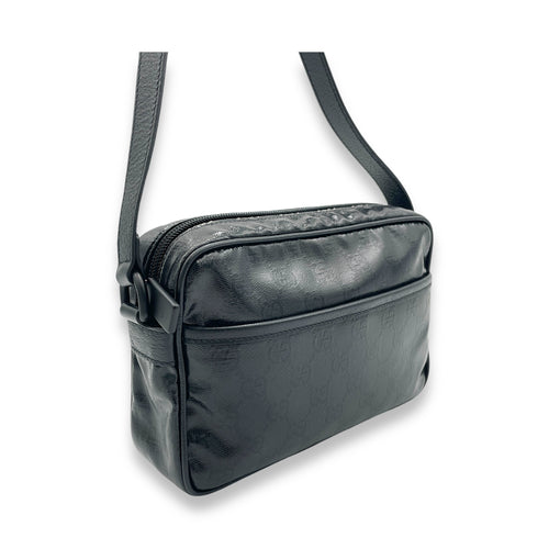 Others Messenger Black in Coated Canvas, black hardware