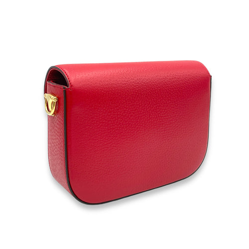 x Adidas Horsebit 1955 Crossbody Bag Red in Calfskin, Gold hardware