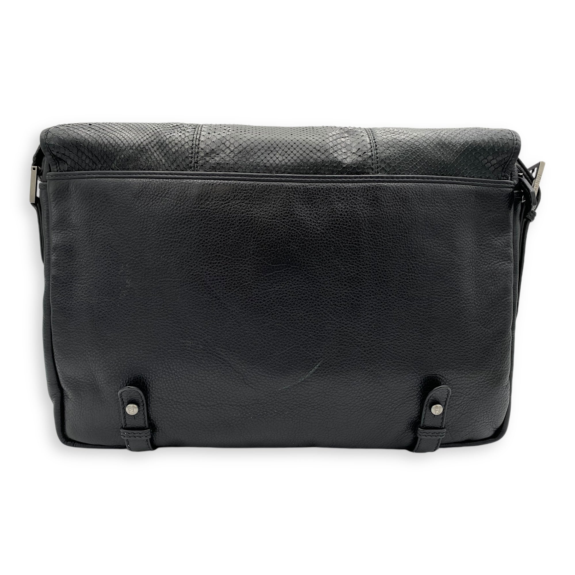 Others  Messenger Bag Black in Calfskin, Silver