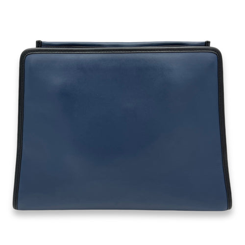 Runaway Top Handle Bag Blue in Calfskin, Gold hardware