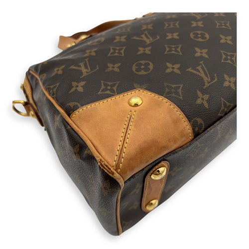 Retiro Top Handle Bag Brown in Monogram Coated Canvas, Gold hardware