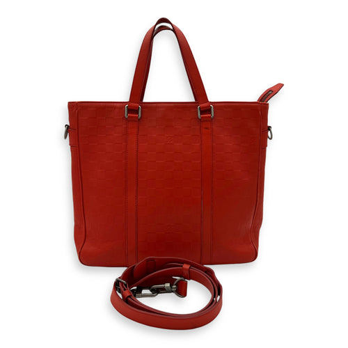 Tadao Top Handle Bag Red in Calfskin, Silver hardware