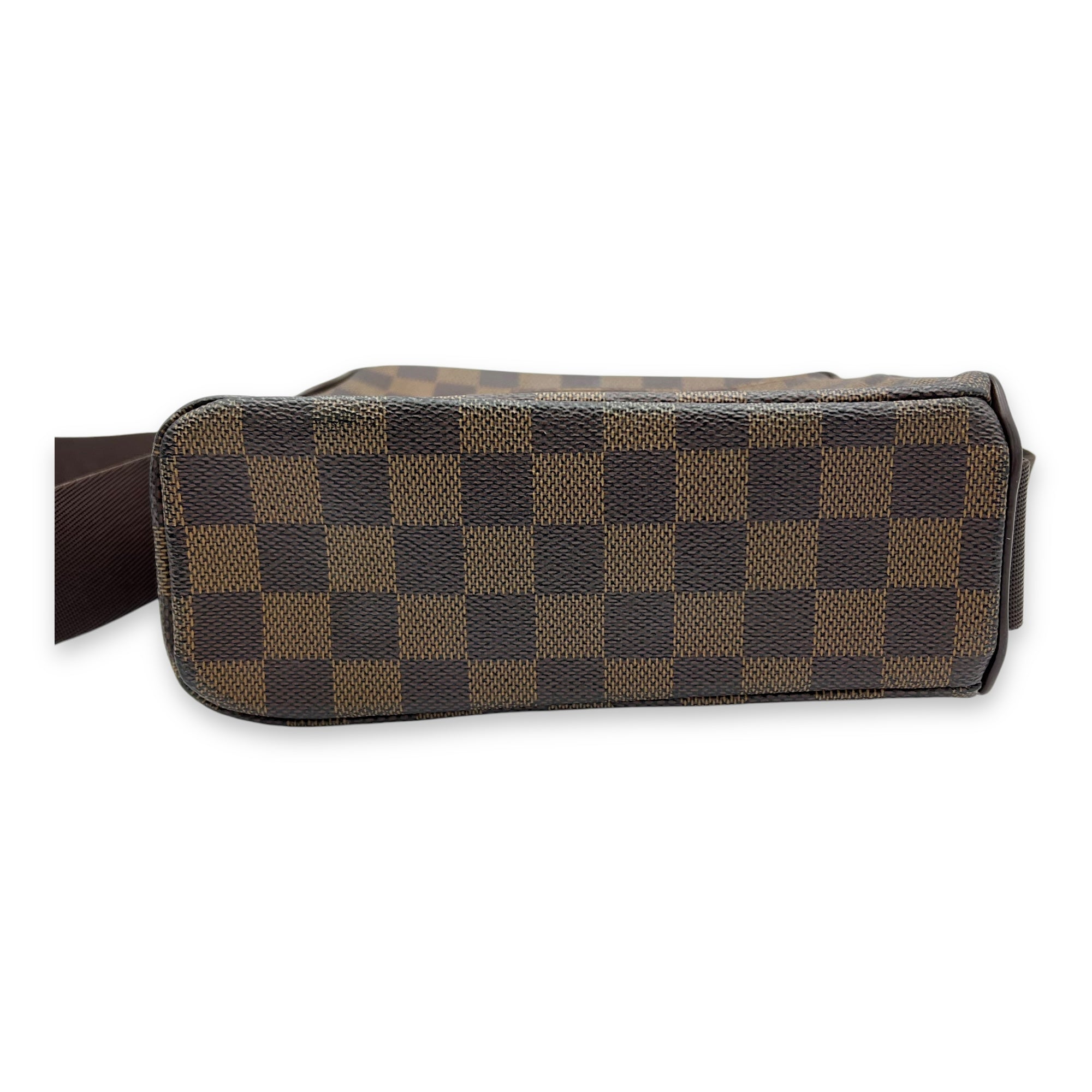 Louis Vuitton Olav Crossbody Bag Damier Ebene in Coated Canvas, Gold hardware_5