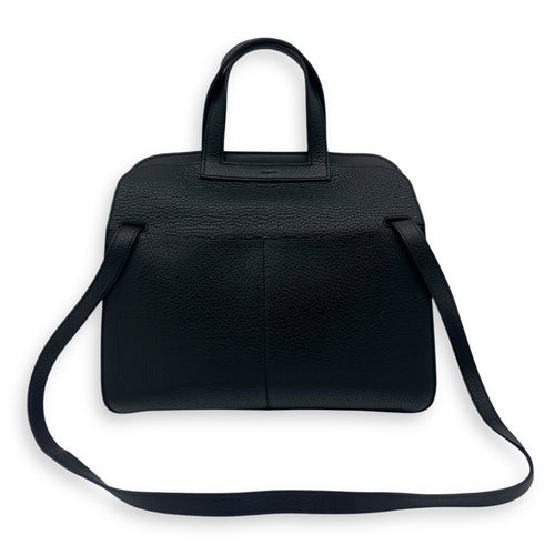 Hermès Halzan Black in Clemence, Silver hardware_12