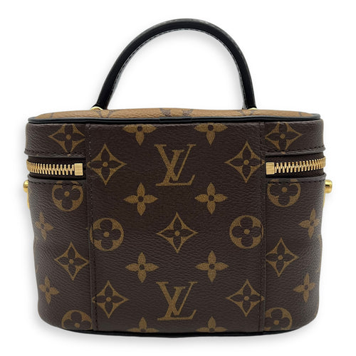 Louis Vuitton Vanity Vanity Bag Reverse in Monogram Coated Canvas, Gold hardware_2