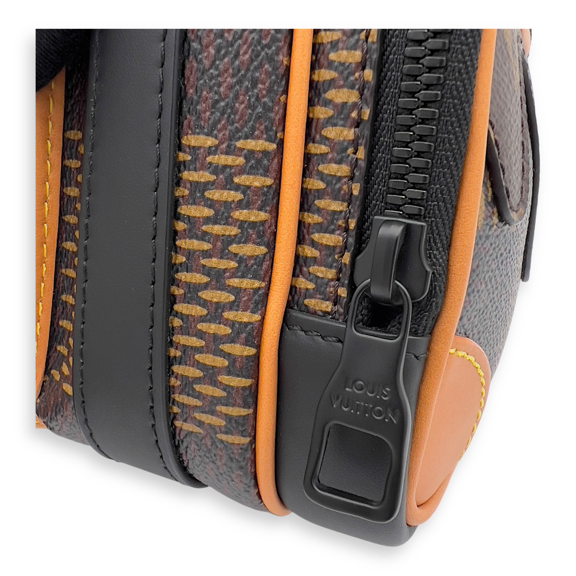 Louis Vuitton Nigo Amazone Brown Crossbody Bag in Monogram Coated Canvas, Lacquered Metal hardware_20