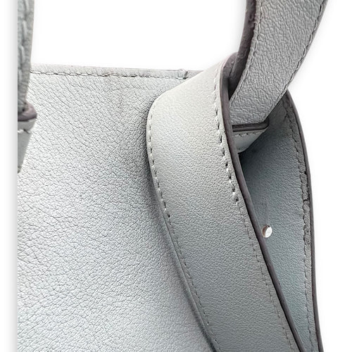 Loewe Hammock Medium Blue Top Handle Bag in Calfskin, Silver hardware_16