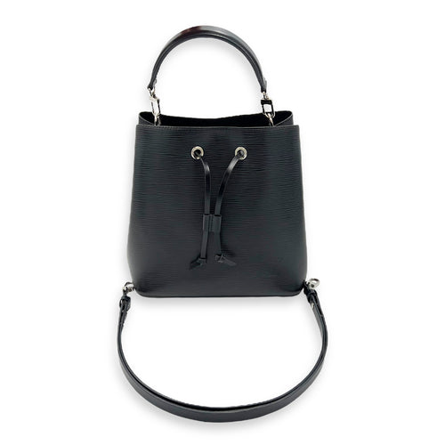 Louis Vuitton NeoNoe Top Handle Bag MM Black in Epi Leather, Silver hardware_16