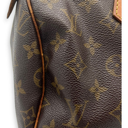 Louis Vuitton Speedy Top Handle Bag 30 Brown in Monogram Coated Canvas, Gold hardware_16