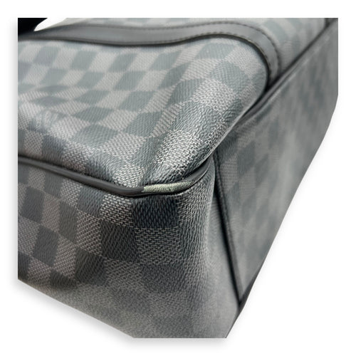 Louis Vuitton Tadao Two Way Top Handle Bag Graphite in Coated Canvas, Silver hardware_16