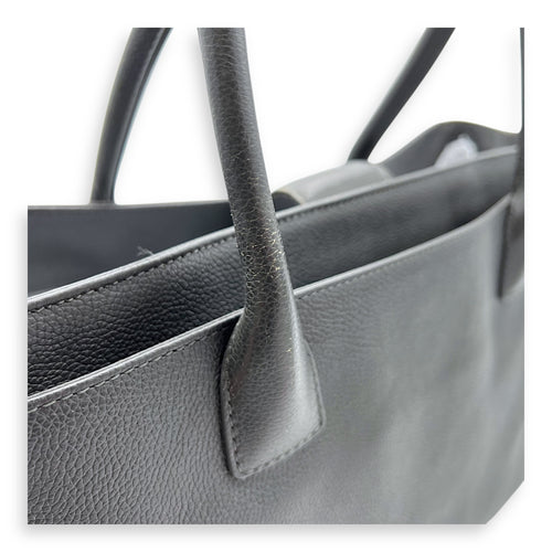 Chanel Executive Perf Top Handle Bag Grey in Calfskin, Silver hardware_16