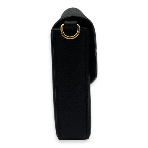 Louis Vuitton Felicie Wallet On Chain Black in Monogram Empreinte Leather, Gold hardware_4