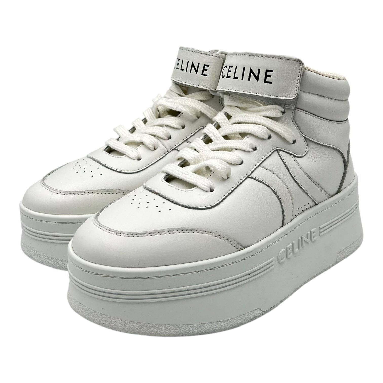 Celine High tops Shoes 37 White in Calfskin_2