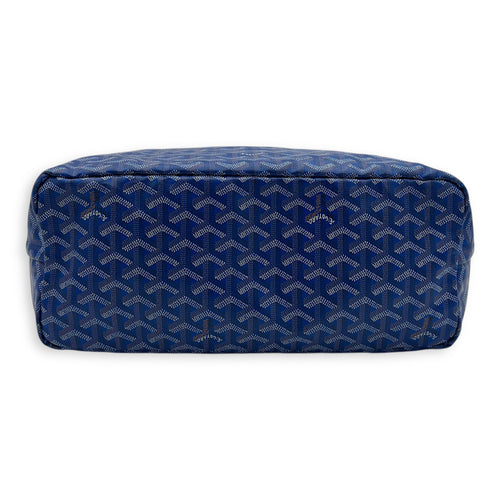 Goyard Saint Louis Tote Bag Blue in Coated Canvas, Silver hardware_5