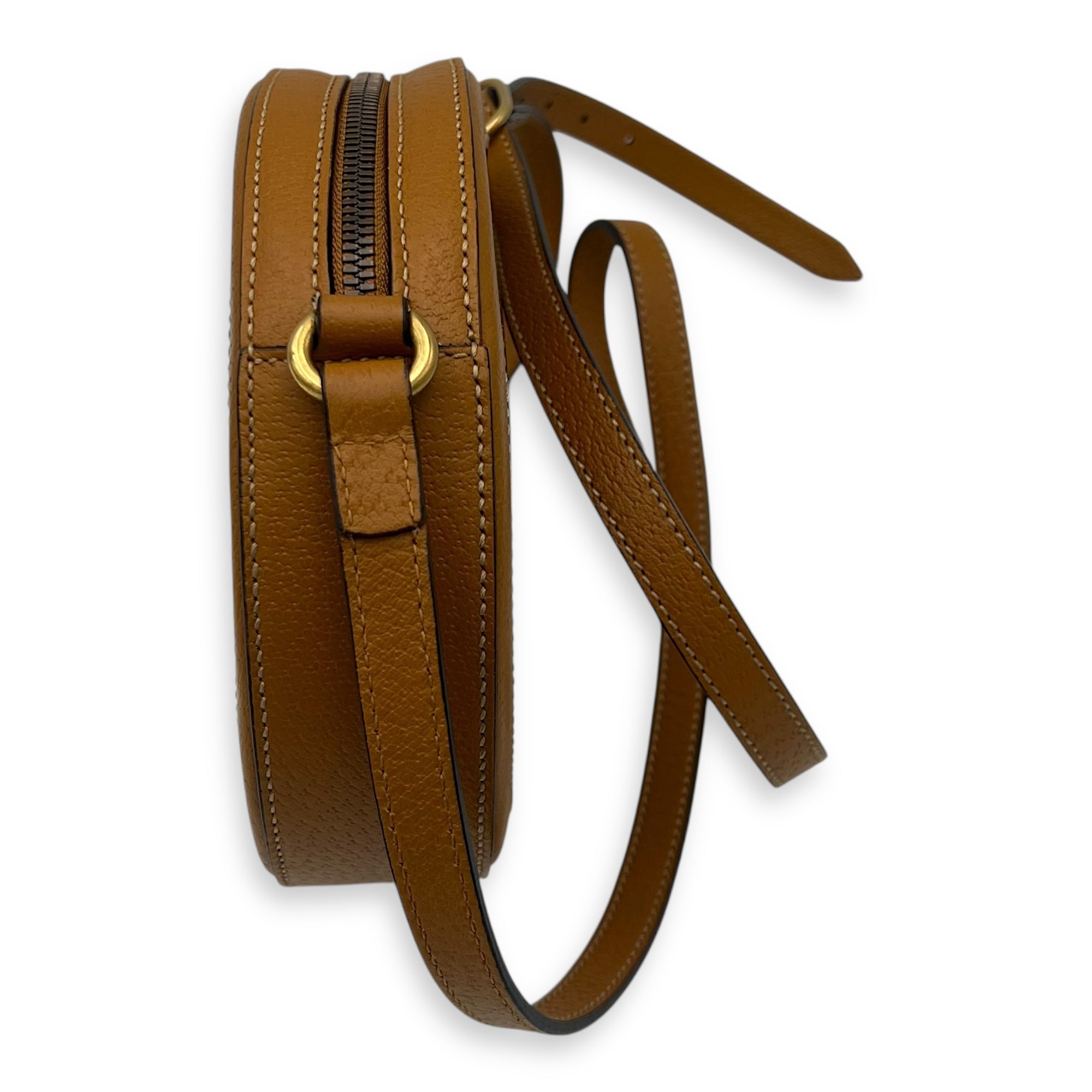 Gucci Round Interlocking x Disney Shoulder Bag Brown in Coated Canvas, Gold hardware_4