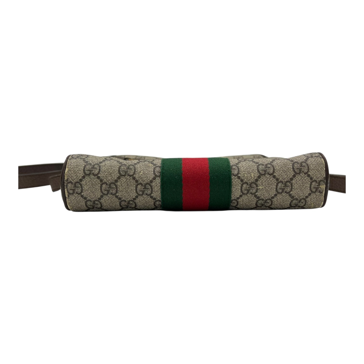 Gucci Ophidia Crossbody Bag Brown in Monogram Coated Canvas, Gold hardware_5