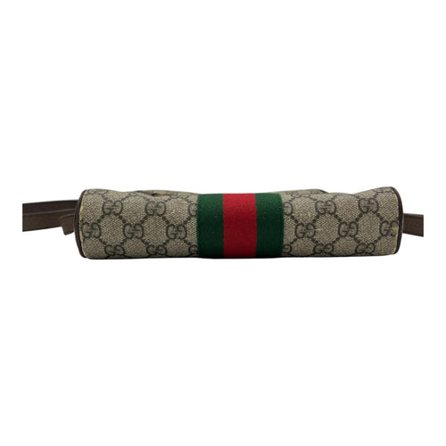 Gucci Ophidia Crossbody Bag Brown in Monogram Coated Canvas, Gold hardware_5