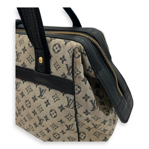 Louis Vuitton Josephine Shoulder Bag Grey in Jacquard, Gold hardware_11