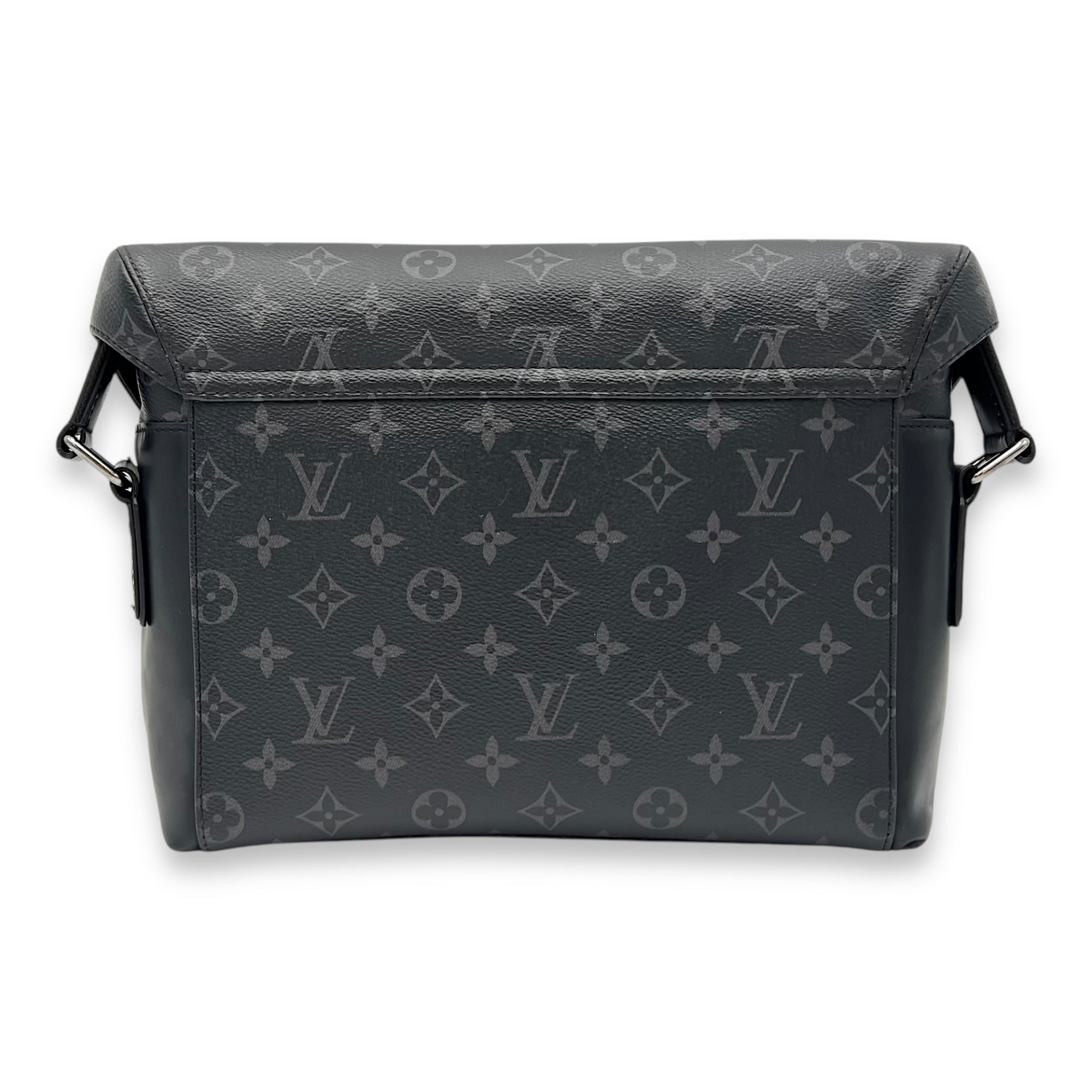 Louis Vuitton Voyager Messenger MM Black in Canvas, Silver hardware_2