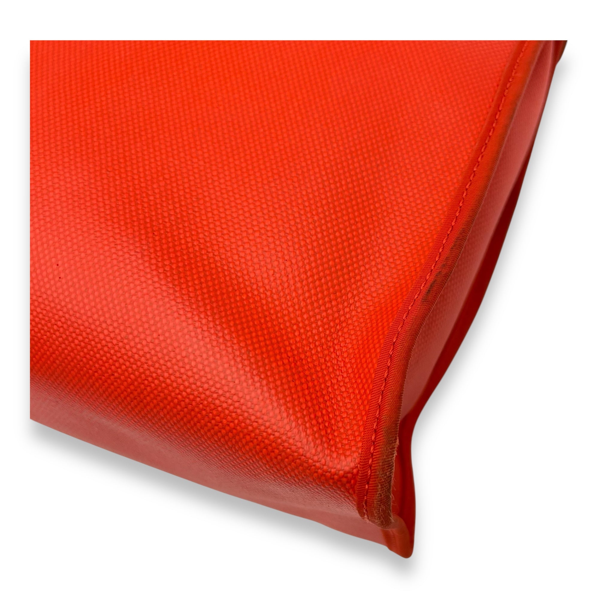 Hermès Herbag 31 Orange Mecano/ Ecru-beige/ Fauve Shoulder Bag in Toile, Palladium hardware_8