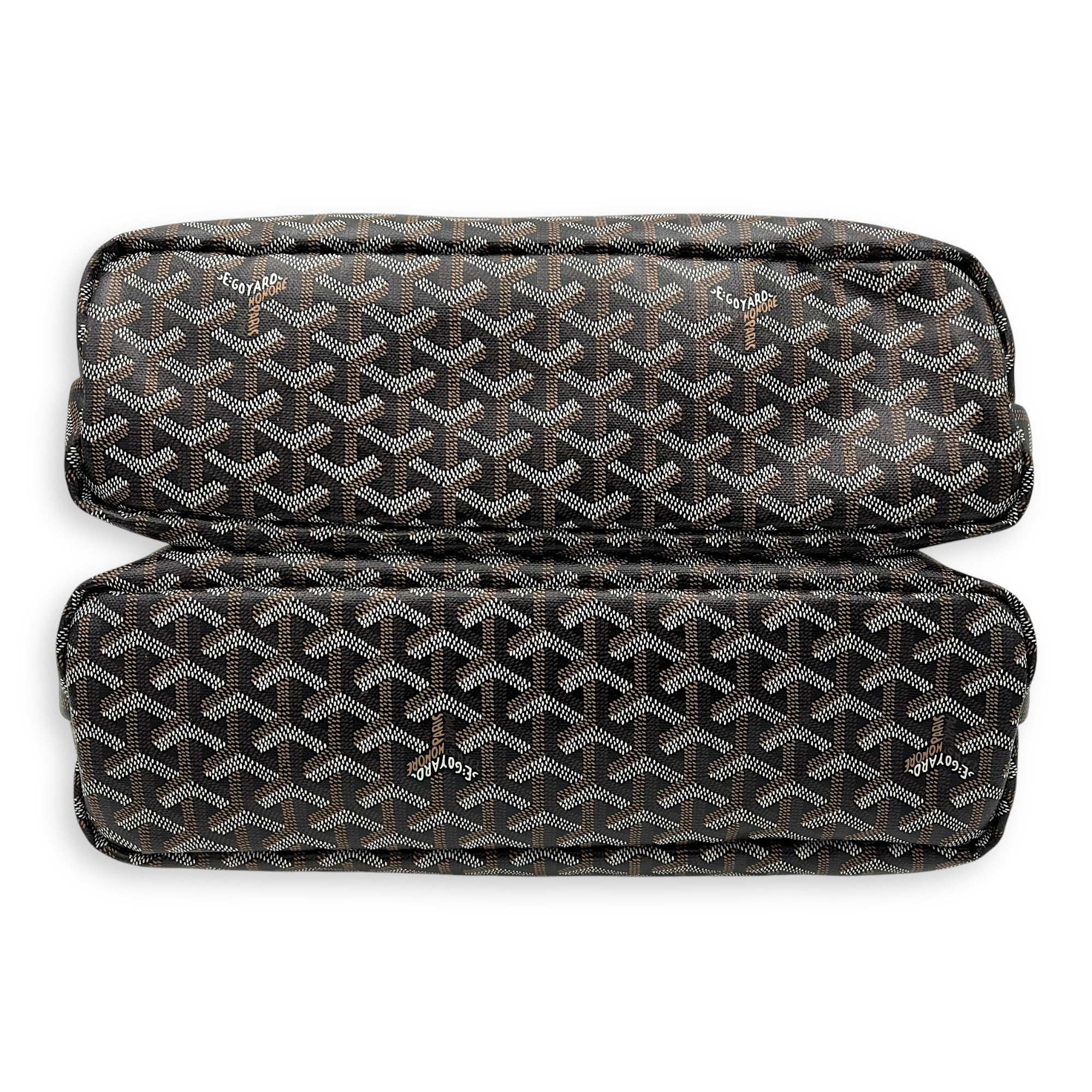 Goyard Isabelle Tote Bag Black in Coated Canvas, Silver hardware_5