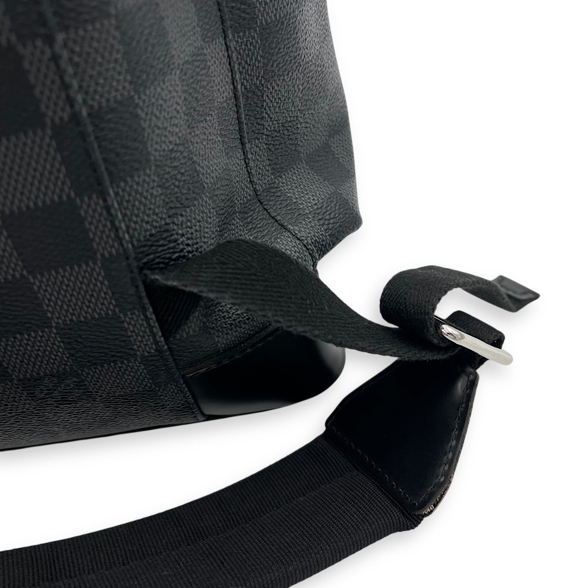 Louis Vuitton Christopher Backpack Graphite in Coated Canvas, Silver hardware_16
